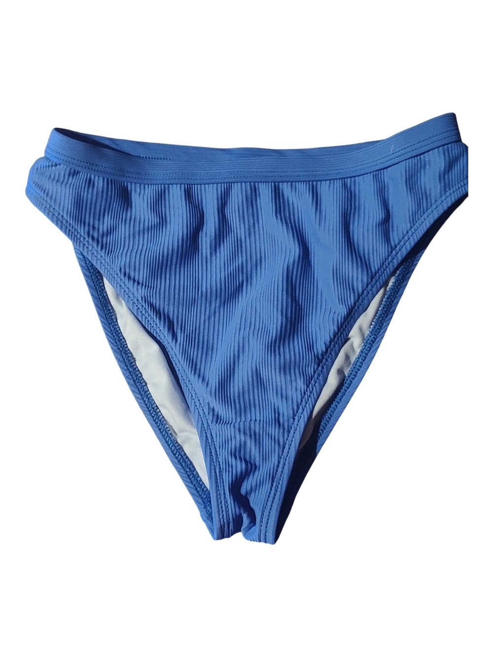 Fashion Nova Blue Ribbed Swimming Bikini Bottom Beach/Resort Size XS/Small